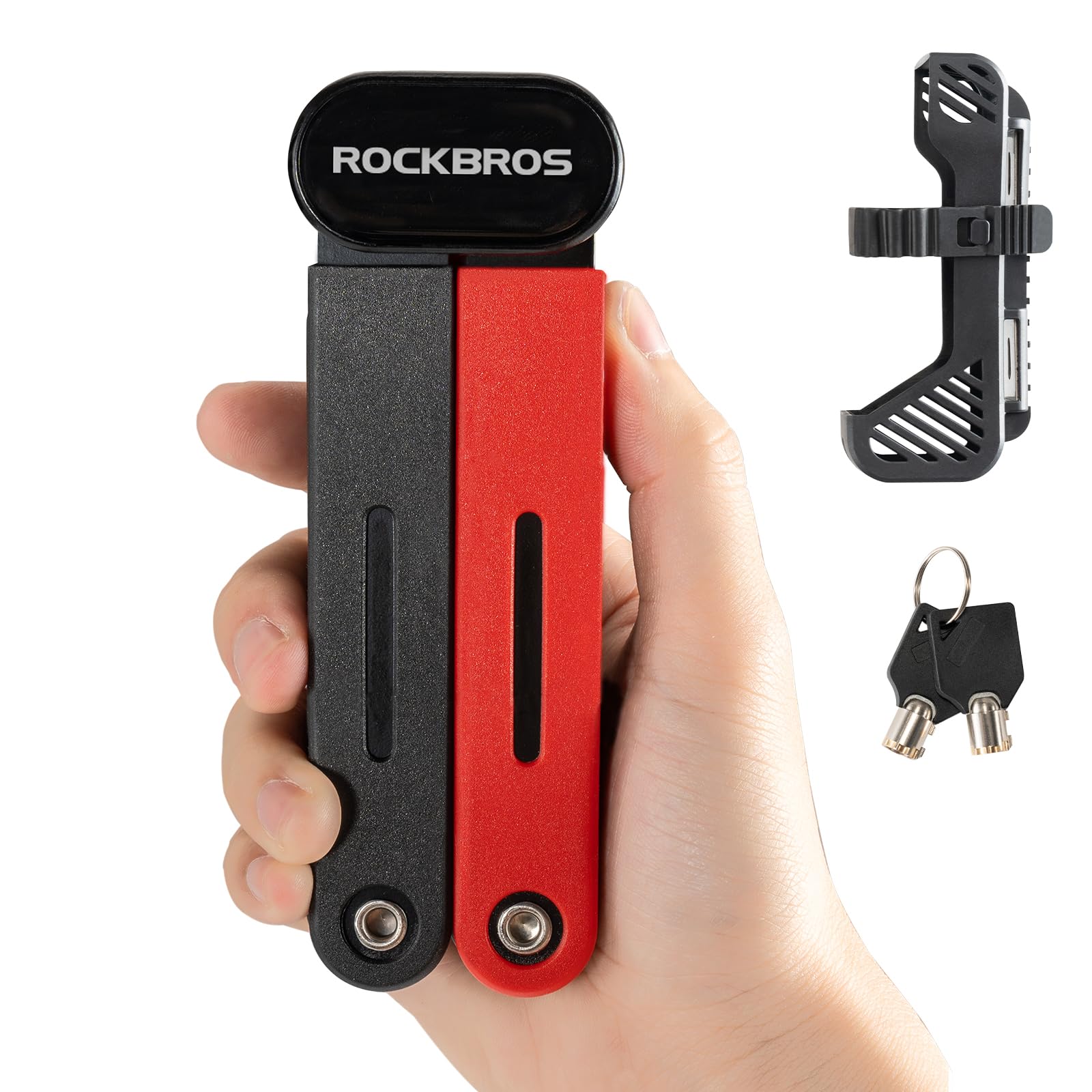rockbros-folding-heavy-duty-anti-theft-bike-lock-120cm/47.24inch-with-2-keys